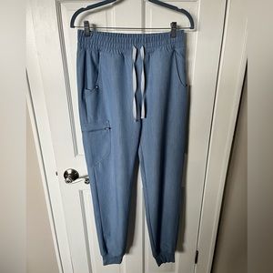 FIGS Rare Heather Indigo Zamora High Waist Stretch Jogger. Size Small/Tall